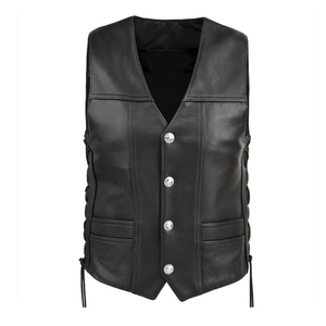 Venta al por mayor nueva ropa de motorista personalizada Chaleco de cuero duradero para Hombre Ropa exterior de invierno servicio OEM material de lona para motocicleta - Product Image 1