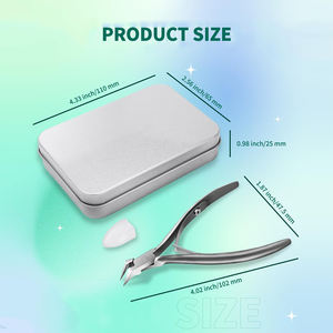 Jeu de coupe-ongles à double ressort Lames incurvées Aciers à haute teneur en carbone Jeu de coupe-cuticules pour ongles avec emballage personnalisé - Product Image 5