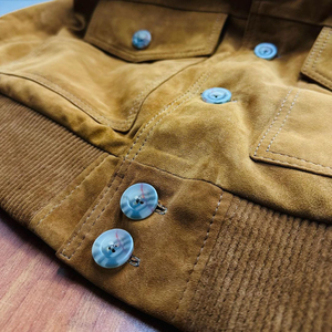2025 Most High Quality <b>Men</b> <b>s</b> Suede <b>Jacket</b> Light Vintage Brown Bomber Genuine Leather <b>Biker</b> Style <b>Jackets</b> for <b>Men</b> Fashion - Product Image 4