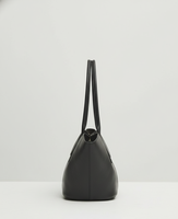 Sac fourre-tout élégant en cuir noir de qualité supérieure avec deux fermetures éclair, style vintage, pour femme, design minimaliste, résistant à l'eau 7