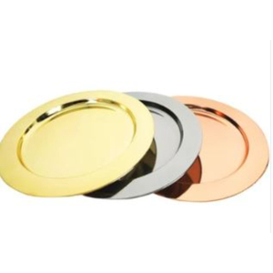 Nouvel arrivage d'assiette de chargement ronde au design élégant Vaisselle d'hôtel Assiette de chargement au design antique sous l'assiette à vendre - Product Image 1