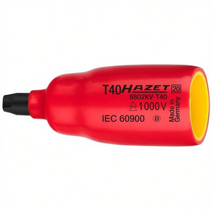 Hazet 3/8'' TORX Profile Screwdriver <b>Socket</b> Short Square Design with 1000V Protective Insulation - Product Image 2