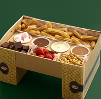 Boîte à gâteaux en papier personnalisée, boîte à biscuits, boîte à dessert ondulée, boîte à dessert personnalisée, plateau en papier, boîte à sauce, boîte de traiteur, boîte de fête