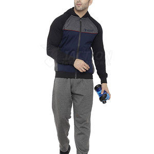2025 chándal de algodón 100% de alta calidad para hombre, conjuntos de moda transpirables de gran tamaño de manga larga para uso informal, patrón sólido - Product Image 5