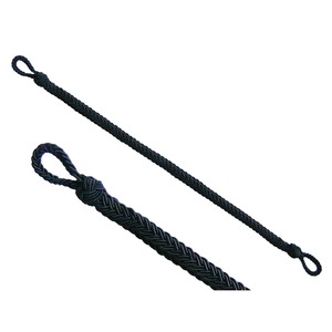 Cordon de chapeau uniforme noir en gros, fournisseur de cordons torsadés en or, cordon de chapeau tressé, cordon de chapeau en macramé recouvert, sangle pour vêtements - Product Image 2