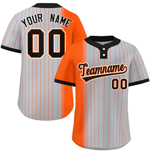 Camiseta de béisbol/softbol de dos botones Premium 100% poliéster transpirable sublimado estampado degradado ropa deportiva de equipo para hombres/mujeres - Product Image 3