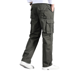 Logotipo personalizado Streetwear Hombres Oversized Cargo Jogger Pantalones de pista de pierna ancha Baggy Cargo Hombres - Product Image 5