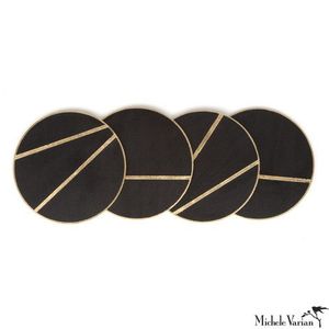 Ensemble de sous-verres à thé en bois naturel de style élégant avec de la résine époxy thé café boissons ensemble de sous-verres modernes de 4 pièces au meilleur prix - Product Image 2