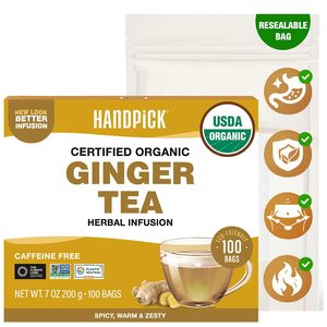 HANDPICK, Sachets de thé au gingembre biologique (100 sachets de tisane) - Product Image 3