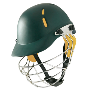 Customized Designs Professional Pakistani Cricket Fix Grill Helmets Color <b>Green</b> Maroon Blue With Titanium Grill - Product Image 1