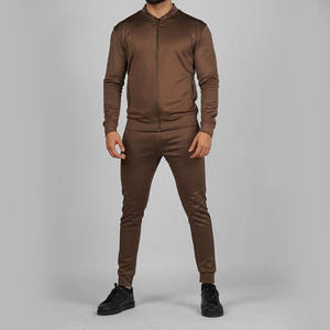 2025 Design de luxe hommes noir col montant veste et joggeurs ensemble avec rayures blanches Slim Fitt respirant hommes survêtements - Product Image 3