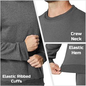 Sudadera Extra Grande para Hombre, Estilo Urbano Holgado, Hombros Caídos, Forro Polar Cálido para Moda Urbana Diaria de Invierno - Product Image 5