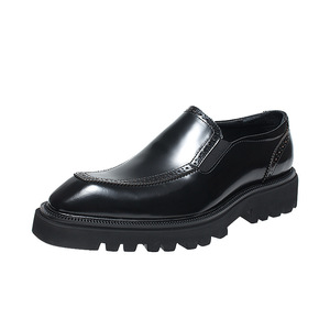 Chaussures habillées pour hommes de haute qualité, chaussures habillées en cuir véritable, chaussures Oxford, chaussures à semelle épaisse - Product Image 5