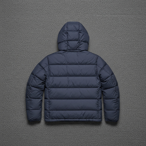 Hot Sale Custom Hooded <b>Waterproof</b> Breathable Puffer <b>Jacket</b> Men's Front Printed Winter Wear <b>Padded</b> Coat With Detachable Hood - Product Image 2