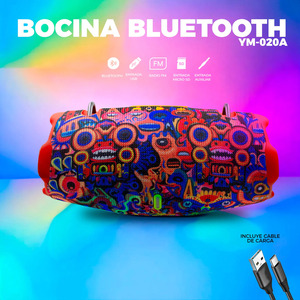 Haut-parleur Bluetooth, radio FM, rechargeable par USB, lumière LED - Couleurs assorties - Product Image 2