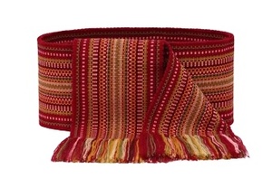 Cinturón de Lana Tejido a Mano Multicolor Personalizado, Estilo Cosaco, Étnico, Arcoíris, Unisex - Product Image 3