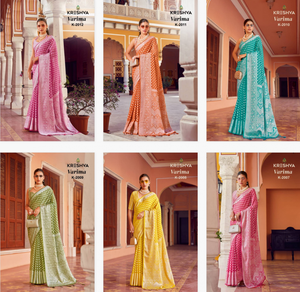 Vente en gros de Saree de tissage Varima Georgette Catalogue complet disponible-Vêtements de fête pour les saisons d'hiver - Product Image 6