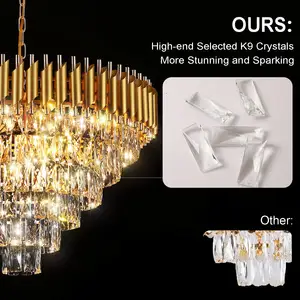 Lustre en cristal postmoderne personnalisé lumière de luxe Style européen pour salon Villa Restaurant chaud romantique suspension