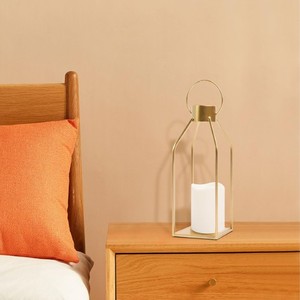 Decoración moderna granja linterna decoración decorativa Metal vela linternas para uso interior y exterior oro centros de mesa - Product Image 4