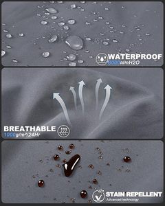 Chaqueta Softshell impermeable para hombre, cortavientos con forro polar cálido, carcasa suave ligera para viajes, senderismo, Golf - Product Image 5