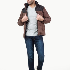 2025 New Arrival Men's <b>Bubble</b> Jackets Customised <b>Top</b> Design Stand Collar Regular Length Winter Canvas Front Logo - Product Image 3