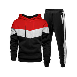 Conjunto de 2 Piezas de Sudadera con Capucha y Pantalones Deportivos para Hombre en Colores Sólidos, 100% Algodón, Impresión de Logotipo Personalizada, Conjuntos Deportivos, Chándales Unisex - Product Image 1