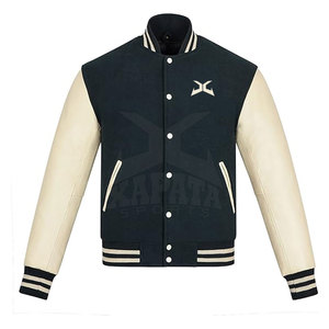Logo personnalisé Veste pour homme de qualité supérieure Style Letterman avec col montant et manches longues Vêtements à la mode - Product Image 1