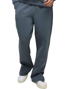 Ensemble de survêtement pour homme en molleton de coton gris anthracite avec capuche et pantalon de jogging, streetwear décontracté d'hiver - Product Image 5