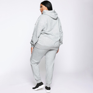 Ensemble survêtement femme en molleton deux pièces avec logo personnalisé, sweat-shirt à capuche et pantalon de jogging, 100% coton, séchage rapide - Product Image 6