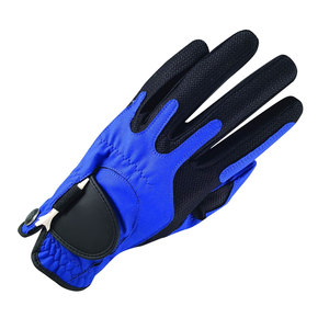 Gants de golf pour adultes de qualité supérieure coupe par compression avec couleur bleue universelle taille unique pour la main gauche pour le sport en peau de mouton - Product Image 2