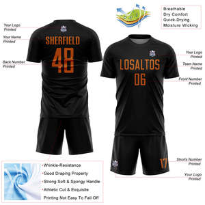 Uniformes de fútbol para equipos escolares con control del sudor, tela de secado rápido, ajuste cómodo y calidad de puntada duradera para jugadores - Product Image 2