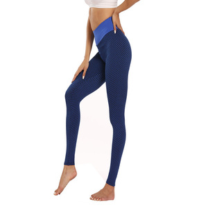 Mallas sin costuras de cintura alta sin costuras mallas de entrenamiento con Control de barriga de puntos mallas de Yoga de cintura alta mujeres gimnasio Fitness Pantalones - Product Image 6