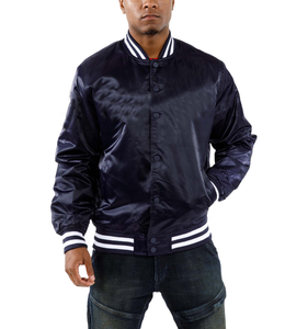 Béisbol acolchado Puff Varsity Street Wear ropa Nylon Streetwear Ma1 Puffy Satin Custom Men's Bomber Jacket - Product Image 1
