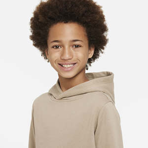 Sweat à capuche à manches longues en coton biologique pour garçons pour enfants avec motifs brodés et teints en plaine - Product Image 5