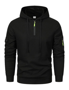 Latest Design Wholesale Heavyweight <b>Fleece</b> Hoodies 100% Cotton Oversize 1/4 Zip Pullover Sports <b>Men's</b> Clothing Sweatshirt - Product Image 6