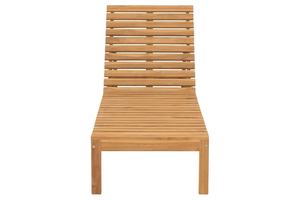 Solid Hardwood Patio Lounger with <b>Reclining</b> Backrest and Open Slatted Design, Ideal for <b>Garden</b>, Terrace, or Pool Relaxation - Product Image 2