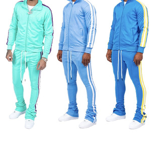 OEM personalizado de los hombres de invierno apilados pantalones de chándal conjuntos de dos piezas de chándal al por mayor de diseño personalizable OEM - Product Image 6