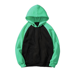Top qualité Reglan manches hommes sweats à capuche pull polaire coton adulte sweats à capuche avec manche jaune - Product Image 6