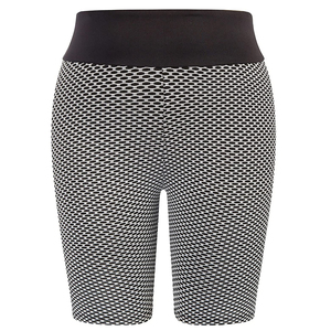 Short de yoga personnalisé sans couture pour les femmes, violet foncé, vêtements de sport extensibles flexibles à taille haute - Product Image 5