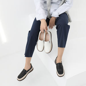 Chaussures plates décontractées confortables pour femmes JSHOE en cuir de vachette Action, légères, à enfiler, 3,5 cm - Product Image 5