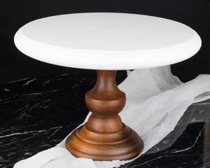 ZAM ZAM IMPEX Luxury Wood and <b>Marble</b> Round Eco-Friendly <b>Cake</b> <b>Stand</b> with Customizable Size & Color Hot Selling <b>Cake</b> Tools - Product Image 3