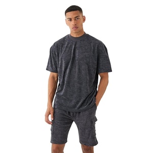 Conjunto de Camiseta y Pantalones Cortos de Verano con Logotipo Personalizado, Diseño de Cuello Redondo, Venta al por Mayor, Cómodo, 180 Gsm, Conjunto para Hombre - Product Image 6