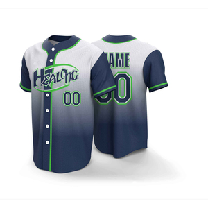 Jersey de béisbol en blanco con patrón de diseño de logotipo bordado uniforme de béisbol personalizado - Product Image 6