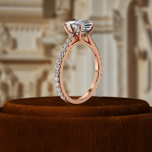 Anillo de Compromiso con Diamante Cultivado en Laboratorio de 1 Quilate, Corte Asscher, Anillo de Aniversario, Certificado IGI, Oro Blanco de 14 Quilates, el Mejor Regalo para Ella en su Día Especial - Product Image 3