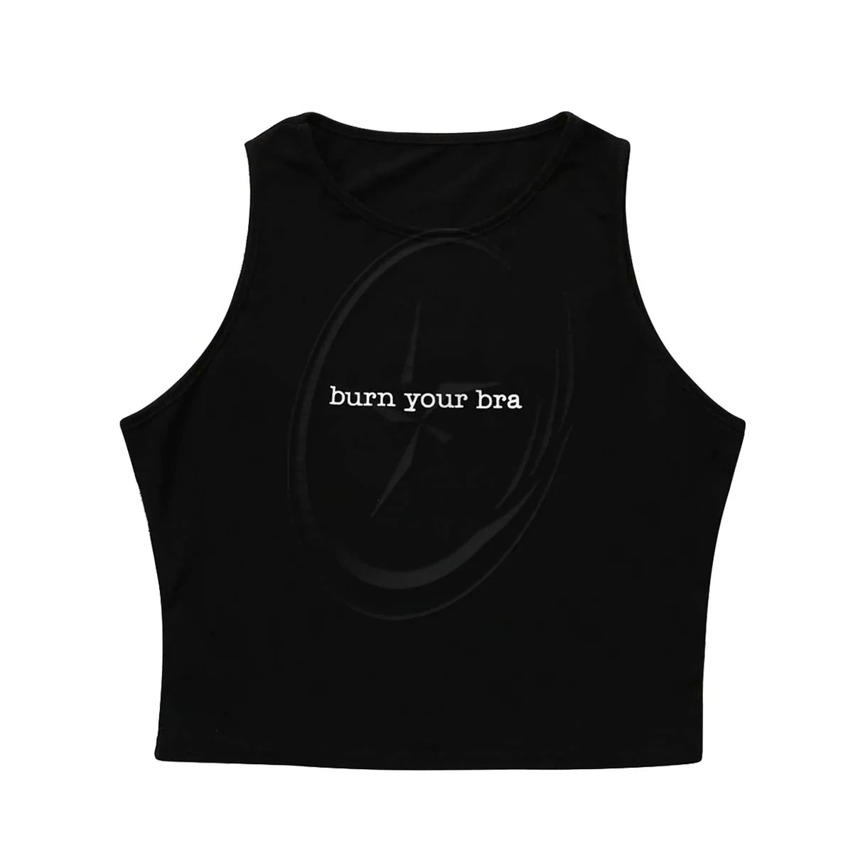 เสื้อสั้นครอปท็อปสําหรับผู้หญิง Burn Your Bra เสื้อครอปผู้หญิง เสื้อกั๊กแฟชั่นแขนกุดขายส่งผู้ผลิต