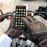 Guantes de moto con pantalla táctil para hombre, guantes de moto de dedo completo, transpirables, para carreras