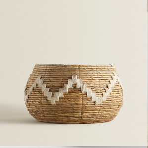 Panier en abaca/VasateTM Paniers en ficelle de jacinthe d'eau tissée en gros - Product Image 4