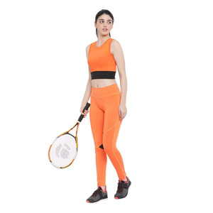 Leggings de Yoga en Spandex en soie 100% coton pour femmes taille haute séchage rapide coupe ajustée Style décontracté Logo en tissu tricoté saisonnier pour la salle de sport - Product Image 2