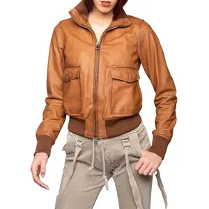 Genuine extra-soft lamb Napa Leather jacket fashionable vintage effect comfortable perfect fit Leather jackets.