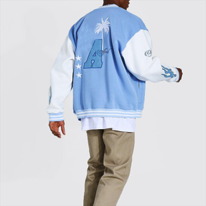 Veste universitaire Letterman de haute qualité pour hommes avec manches en laine Décoration de broderie décontractée et élégante à la mode pour l'hiver - Product Image 6